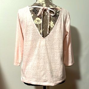 Tie back ballet 3/4 sleeve top